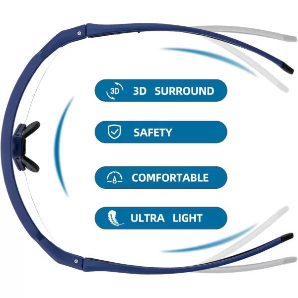 imageROCKBROS Photochromic Sports Sunglasses for Men Women Cycling UV ProtectionBlue
