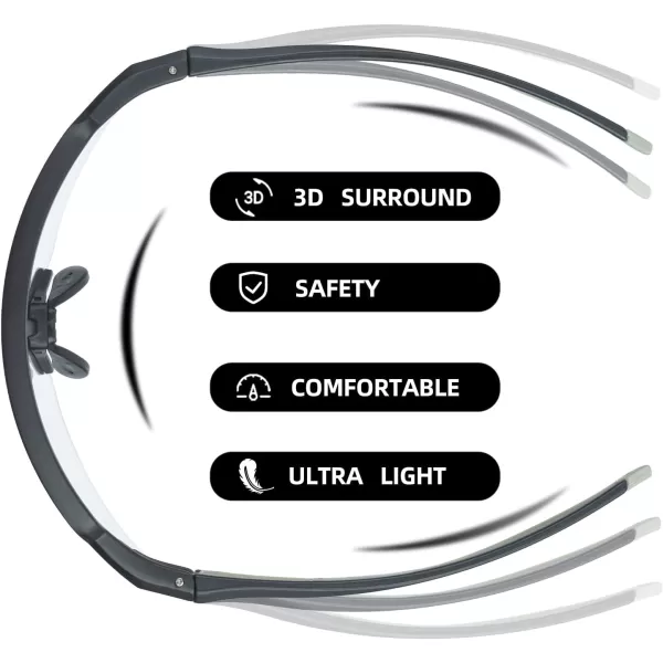 imageROCKBROS Photochromic Sports Sunglasses for Men Women Cycling UV ProtectionGrey