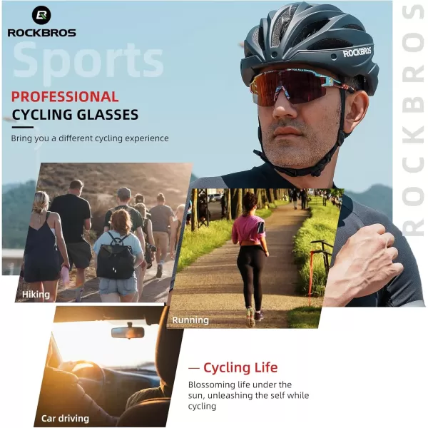 imageROCKBROS Photochromic Sports Sunglasses for Men Women Cycling UV ProtectionMulticolor