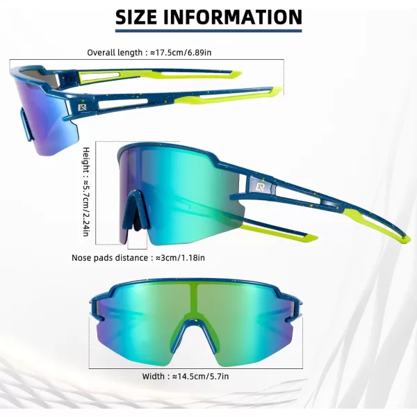imageROCKBROS Photochromic Sports Sunglasses for Men Women Cycling UV ProtectionSprinkle Blue Polarized