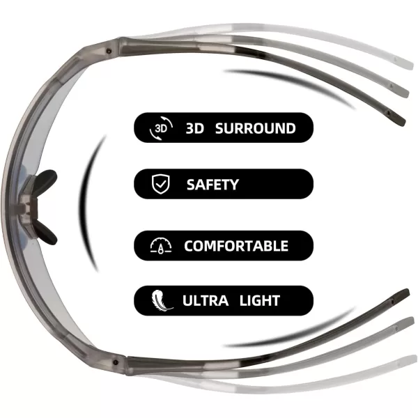 imageROCKBROS Photochromic Sports Sunglasses for Men Women Cycling UV ProtectionTransparent