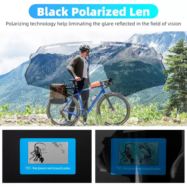 imageROCKBROS Polarized Cycling Glasses with 4 Interchangeable Lenses Baseball Sunglasses for Men Womens UV400 Sports SunglassesWhite