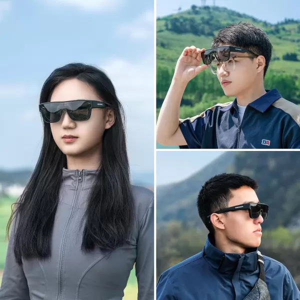 imageROCKBROS Polarized Fit Over Glasses Sunglasses 100 UV400 Protection for Men WomenWrap Around Sunglasses for Driving CyclingBlack