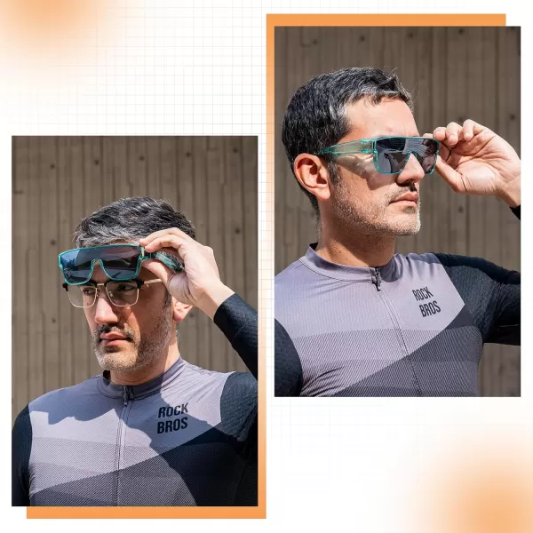 imageROCKBROS Polarized Fit Over Glasses Sunglasses 100 UV400 Protection for Men WomenWrap Around Sunglasses for Driving CyclingBlue