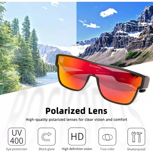imageROCKBROS Polarized Fit Over Glasses Sunglasses 100 UV400 Protection for Men WomenWrap Around Sunglasses for Driving CyclingDark Black