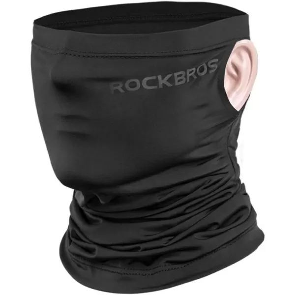 imageROCKBROS Cooling Neck Gaiter Face Mask Fishing Scarf Face Cover for Men WomenBlack