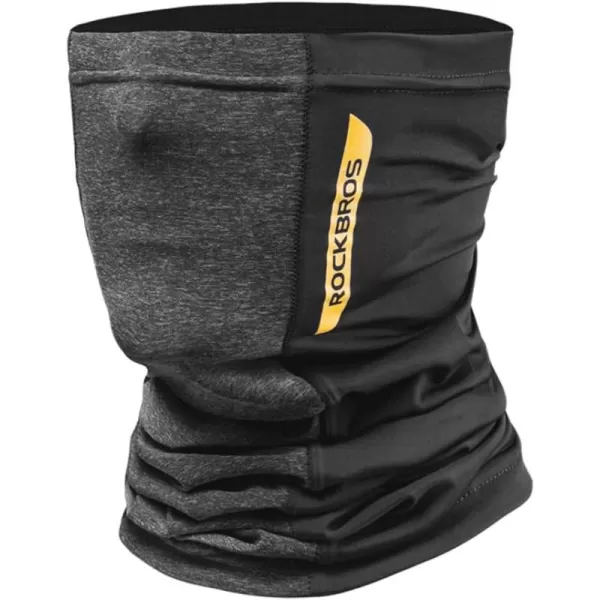 imageROCKBROS Cooling Neck Gaiter Face Mask Fishing Scarf Face Cover for Men WomenBlack Yellow