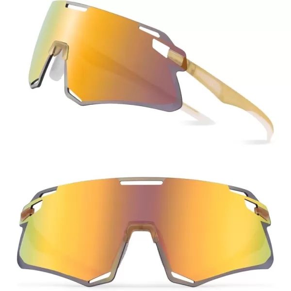 imageROCKBROS Cycling Glasses For Men UV Protection Bike Glasses For Men Cycling Sunglasses Sports Glasses for Running MTBGold