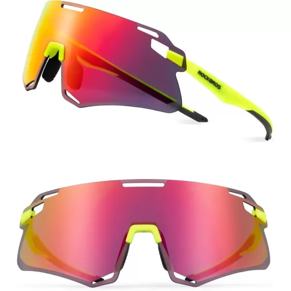 imageROCKBROS Cycling Glasses For Men UV Protection Bike Glasses For Men Cycling Sunglasses Sports Glasses for Running MTBRed