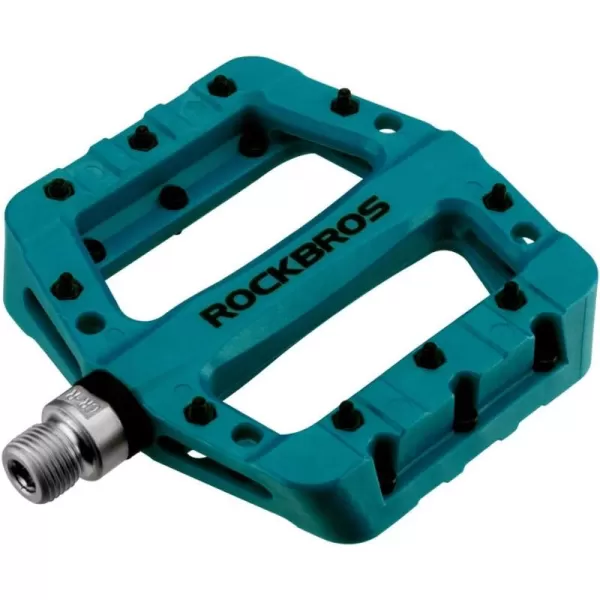 imageROCKBROS MTB Pedals Mountain Bike Pedals Lightweight Nylon Fiber Bicycle Platform Pedals for BMX MTB 916quotBlue