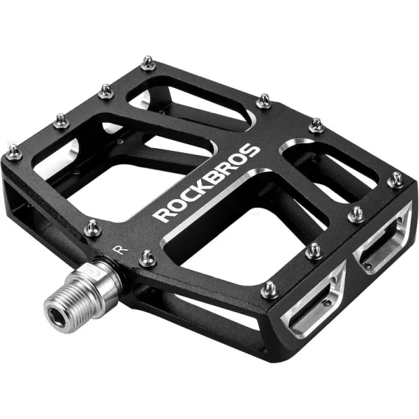 imageROCKBROS Mountain Bike Pedals MTB Pedal Aluminum Bicycle Wide Platform Flat Pedals 916quot Cycling Sealed Bearing Pedals for Road Mountain BMX MTB Bike