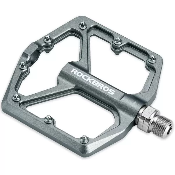 imageROCKBROS Mountain Bike Pedals MTB Pedals Bicycle Flat Pedals Aluminum 916quot Sealed Bearing Lightweight Platform for Road Mountain BMX MTB BikeTitanium