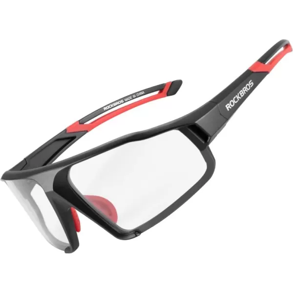 imageROCKBROS Photochromic Cycling Glasses for Men Cycling Glasses Clear Safety Glasses Road Mountain Bike Bicycle GlassesBlack