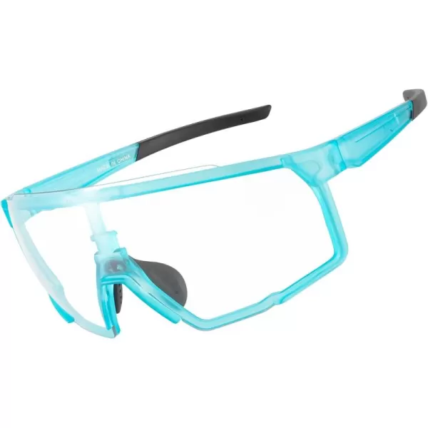 imageROCKBROS Photochromic Sport Cycling Sunglasses for Men Women Lightweight Comfortable UV ProtectionBlue