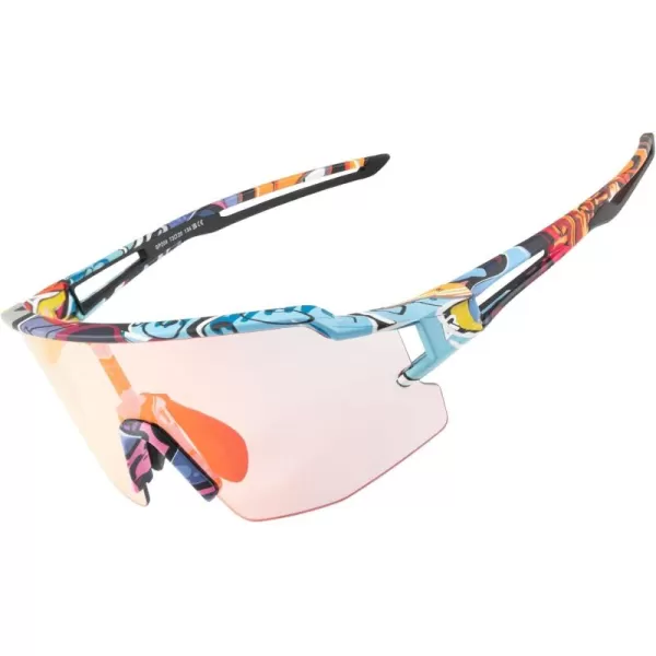 imageROCKBROS Photochromic Sports Sunglasses for Men Women Cycling UV ProtectionMulticolor