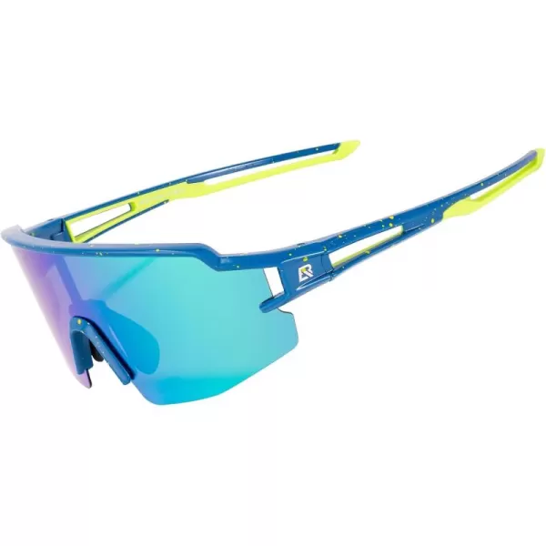 imageROCKBROS Photochromic Sports Sunglasses for Men Women Cycling UV ProtectionSprinkle Blue Polarized