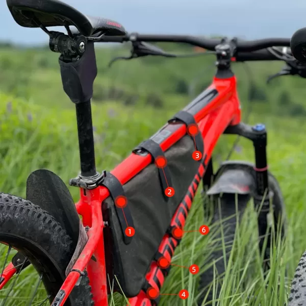 imageROCKBROS 5L Bike Bicycle Frame Bag Waterproof Bikepacking Bike Bag Triangle Frame Bag Large Bike Storage Bag Under Frame 5Lblack
