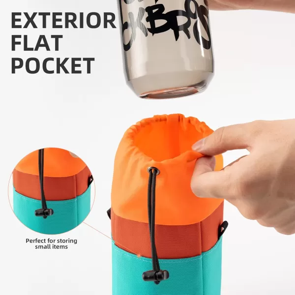 imageROCKBROS Bike Cup Holder Bike Water Bottle Holder Bag for Kid with Pocket Bicycle Water Bottle Drink Cup Cage for Cruiser Scooter Mountain Bike Road Bike Wheelchair