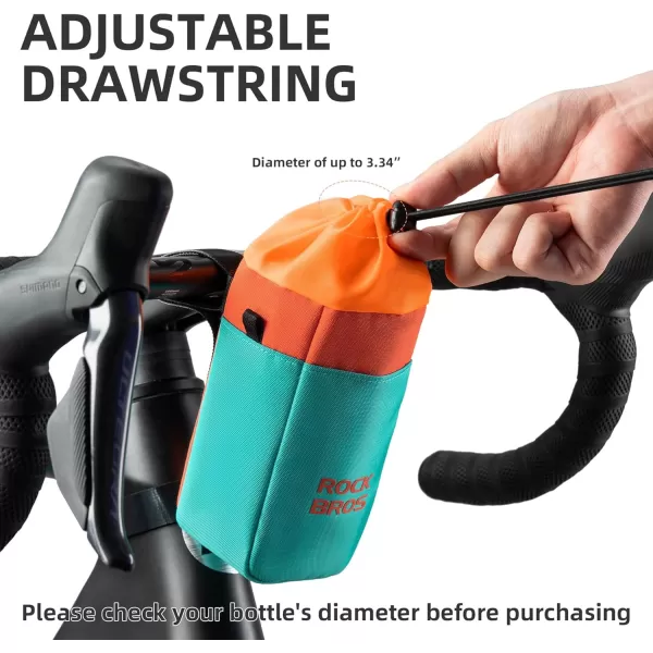 imageROCKBROS Bike Cup Holder Bike Water Bottle Holder Bag for Kid with Pocket Bicycle Water Bottle Drink Cup Cage for Cruiser Scooter Mountain Bike Road Bike Wheelchair