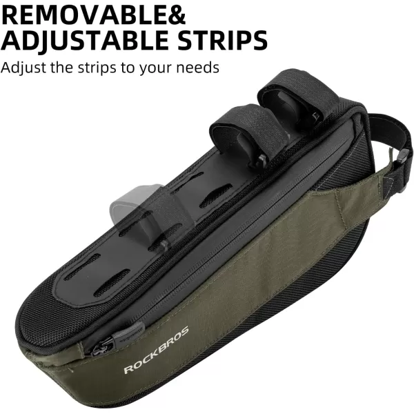 imageROCKBROS Bike Frame Bag Bike Top Tube Bag 2 Pieces Combi Bike Bag Bike Triangle Bag Pouch Storage Bag for Mountain Road Ebike Bike