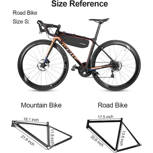 imageROCKBROS Bike Frame Bag Waterproof Bike Triangle Bag Bicycle Under Top Tube Bag Corner Pouch Storage Bag for Cycling Accessories