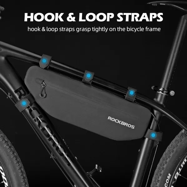 imageROCKBROS Bike Frame Bag Waterproof Bike Triangle Bag Bicycle Under Top Tube Bag Corner Pouch Storage Bag for Cycling Accessories