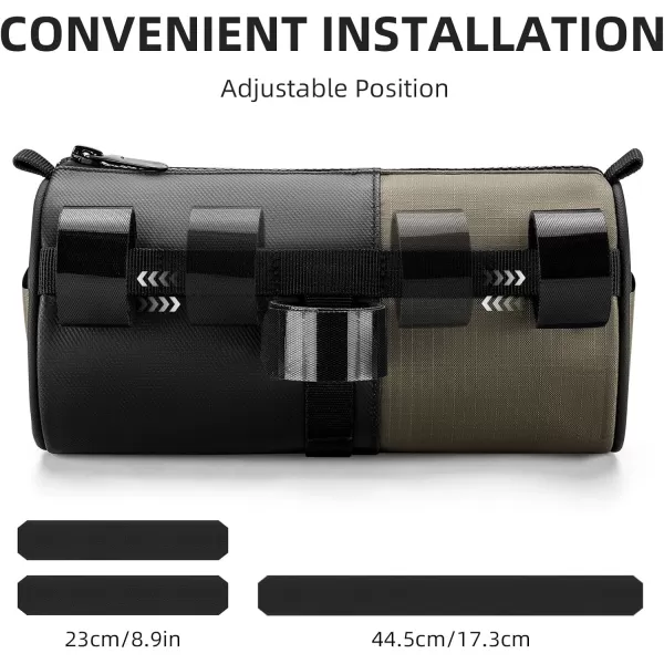 imageROCKBROS Bike Handlebar Bag Bicycle Front Bag Storage Bag with Shoulder Strap for Road Mountain Gravel Bike