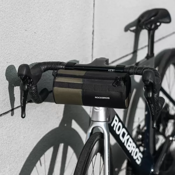 imageROCKBROS Bike Handlebar Bag Bicycle Front Bag Storage Bag with Shoulder Strap for Road Mountain Gravel Bike