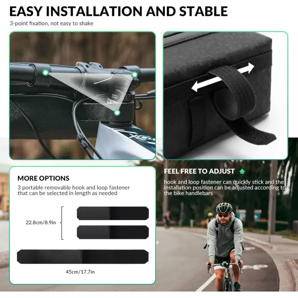 imageROCKBROS Bike Handlebar Bag Bicycle Front Frame Bag Waterproof Bike Storage Bag with Shoulder Strap Bike Accessories