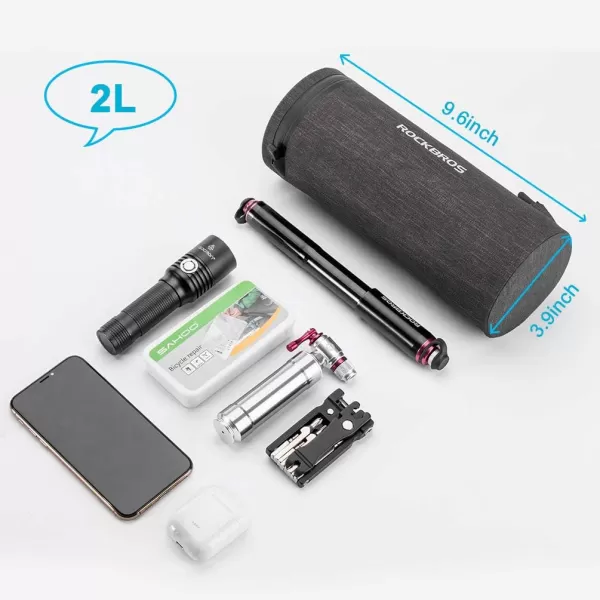imageROCKBROS Bike Handlebar Bag Bike Bag Front Frame Storage Bag Commuter Shoulder Bag Waterproof LargeCapacity Front Pack for Road Bike MTB Mountain Bike