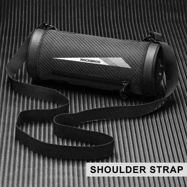 imageROCKBROS Bike Handlebar Bag Front Frame Bag Bike Basket Storage Bag Bicycle Top Tube Bag Lightweight with Shoulder Straps for Road Mountain Bike Cycling Travel