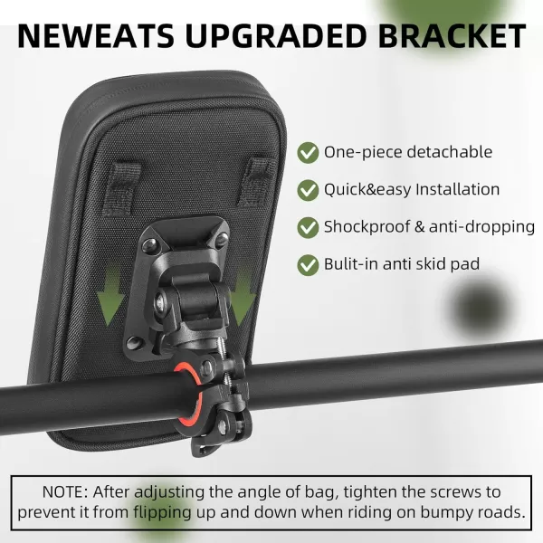 imageROCKBROS Bike Phone Mount Bag Bicycle Phone Holder Waterproof Bike Bag 360Rotatable Shockproof Handlebar Cycling Pouch Bike Accessories Motorcycle Cell Phone Holder Below 68with Rain Cover