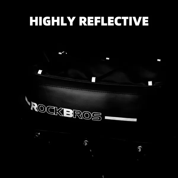 imageROCKBROS Bike Rack Bag Bike Trunk Bag Rear Bike Rack Bag for Travel with Rain Cover ampamp Reflective Stripes 6LBlack9L