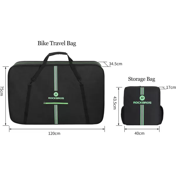 imageROCKBROS Bike Travel Bag for 1929 inches Bikes Bike Travel Case Bike Bag for Air Travel
