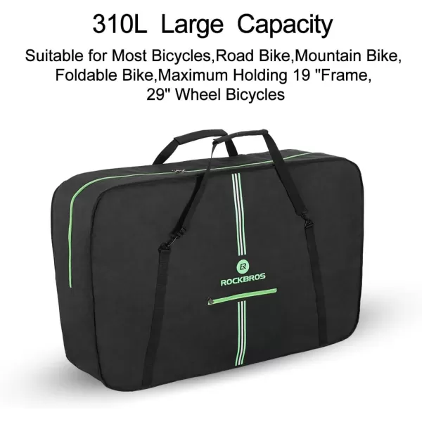 imageROCKBROS Bike Travel Bag for 1929 inches Bikes Bike Travel Case Bike Bag for Air Travel