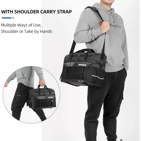 imageROCKBROS Bike Trunk Cooler Bag Bicycle Rack Rear Seat Carrier Bag Insulated Bike Panniers for Bicycle Commuter Shoulder Bag 11L Storage Luggage Bags for Cycling Accessories eBike Cargo Travel