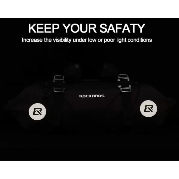 imageROCKBROS Bikepacking Bike Handlebar Bag 7L14L Waterproof Large Dry Pack Bicycle Front Bag Roll for MTB Mountain Road Dropbar Bikes Bar