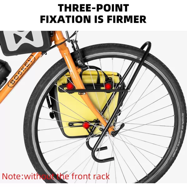 imageROCKBROS Front Roller Panniers Bag Front Rack Bike Bag Sturdy Shelf Package with Carrying Handle ampamp Free Shoulder Strap for Touring Picnic Commuting 1 PairYellow2