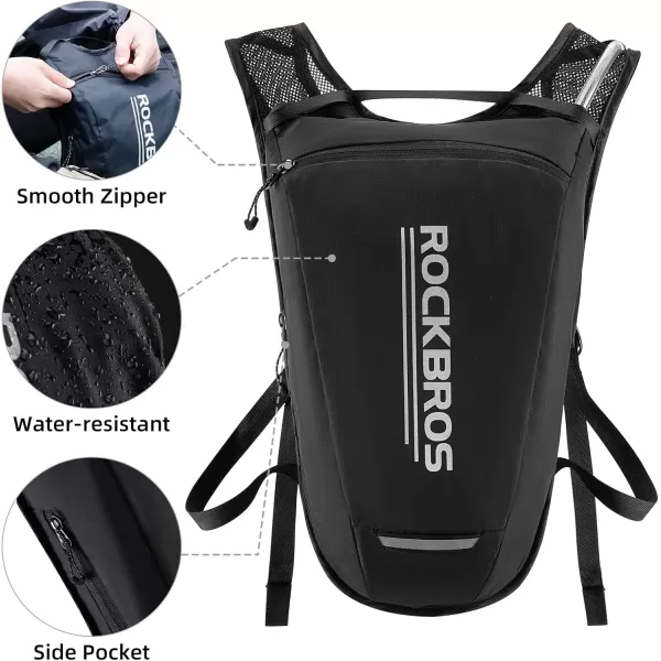 imageROCKBROS Hydration Backpack with 2L Water Bladder Leak Proof Sealing Lightweight Water Hydration Pack for HikingCycling RunningFestivals