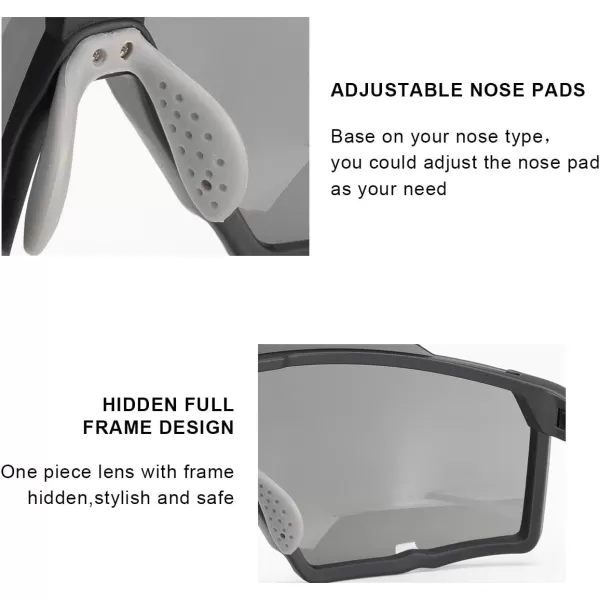 imageROCKBROS MTB Mountain Bike Glasses for Men Cycling Sunglasses Polarized MTB Glasses UV Protection