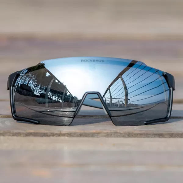imageROCKBROS MTB Mountain Bike Glasses for Men Cycling Sunglasses Polarized MTB Glasses UV Protection