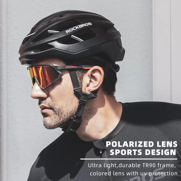 imageROCKBROS Mountain Bike Glasses for Men Cycling Glasses with Interchangeable Polarized  Photochromic Lenses Sport Sunglasses
