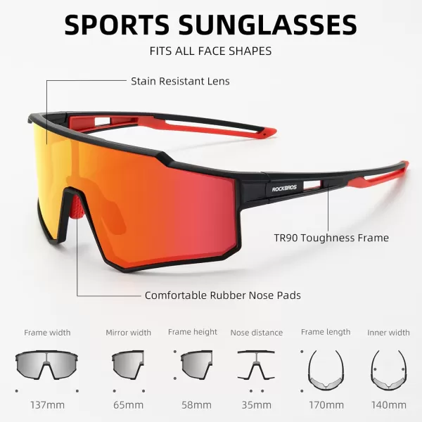 imageROCKBROS Polarized Cycling Glasses Sports Sunglasses Women Men UV400 Protection TR90 Frame Running GlassesBlack