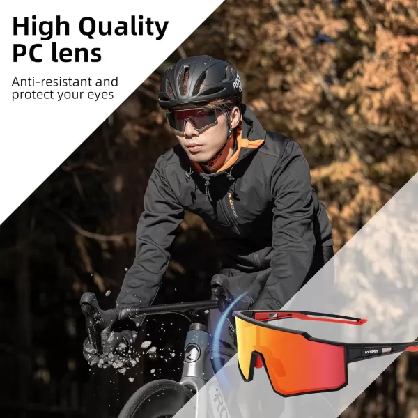 imageROCKBROS Polarized Cycling Glasses Sports Sunglasses Women Men UV400 Protection TR90 Frame Running GlassesBlack