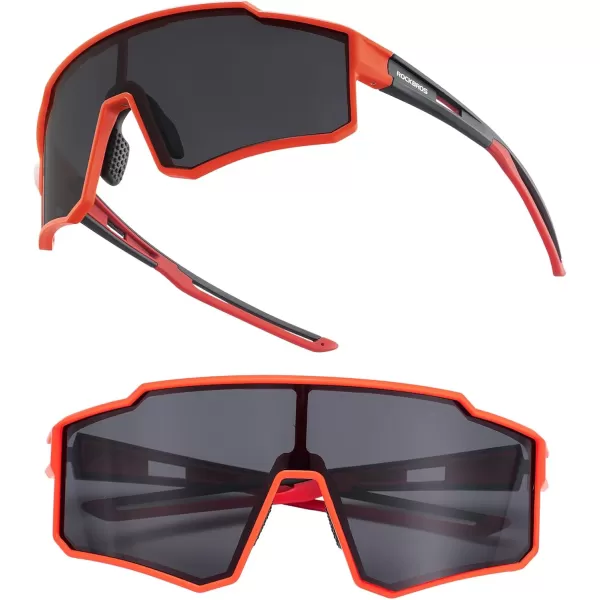 imageROCKBROS Polarized Cycling Glasses Sports Sunglasses Women Men UV400 Protection TR90 Frame Running GlassesRed