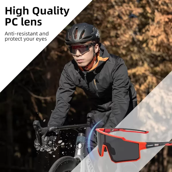 imageROCKBROS Polarized Cycling Glasses Sports Sunglasses Women Men UV400 Protection TR90 Frame Running GlassesRed