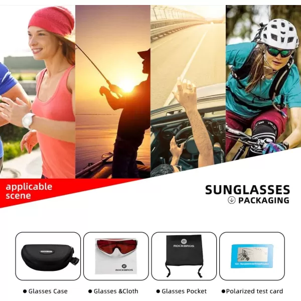 imageROCKBROS Polarized Cycling Sunglasses for Men Sports Glasses Women UV protection Bike Glasses for Driving Running FishingFrameblack YellowLens Yellow