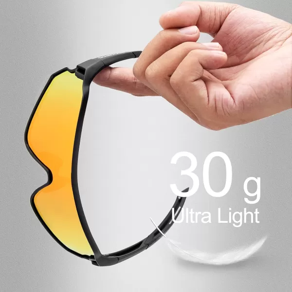 imageROCKBROS Polarized Sunglasses UV Protection for Women Men Cycling SunglassesBlack