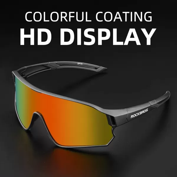 imageROCKBROS Polarized Sunglasses UV Protection for Women Men Cycling SunglassesBlack