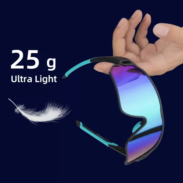 imageROCKBROS Polarized Sunglasses UV Protection for Women Men Cycling SunglassesBlack Green